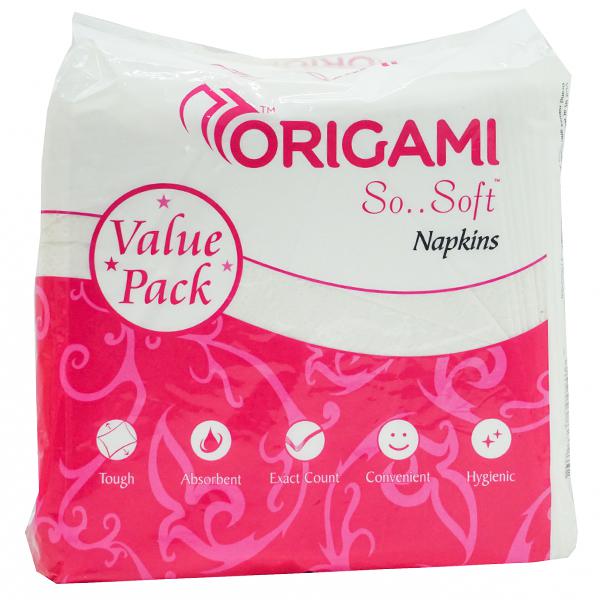 Origami Plain Napkins-100 Nos